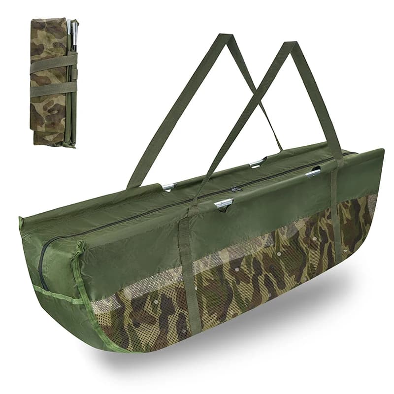 Sac de pesée pliable pour poissons en filet - Pèse-bag pour pêche du bar et conservation