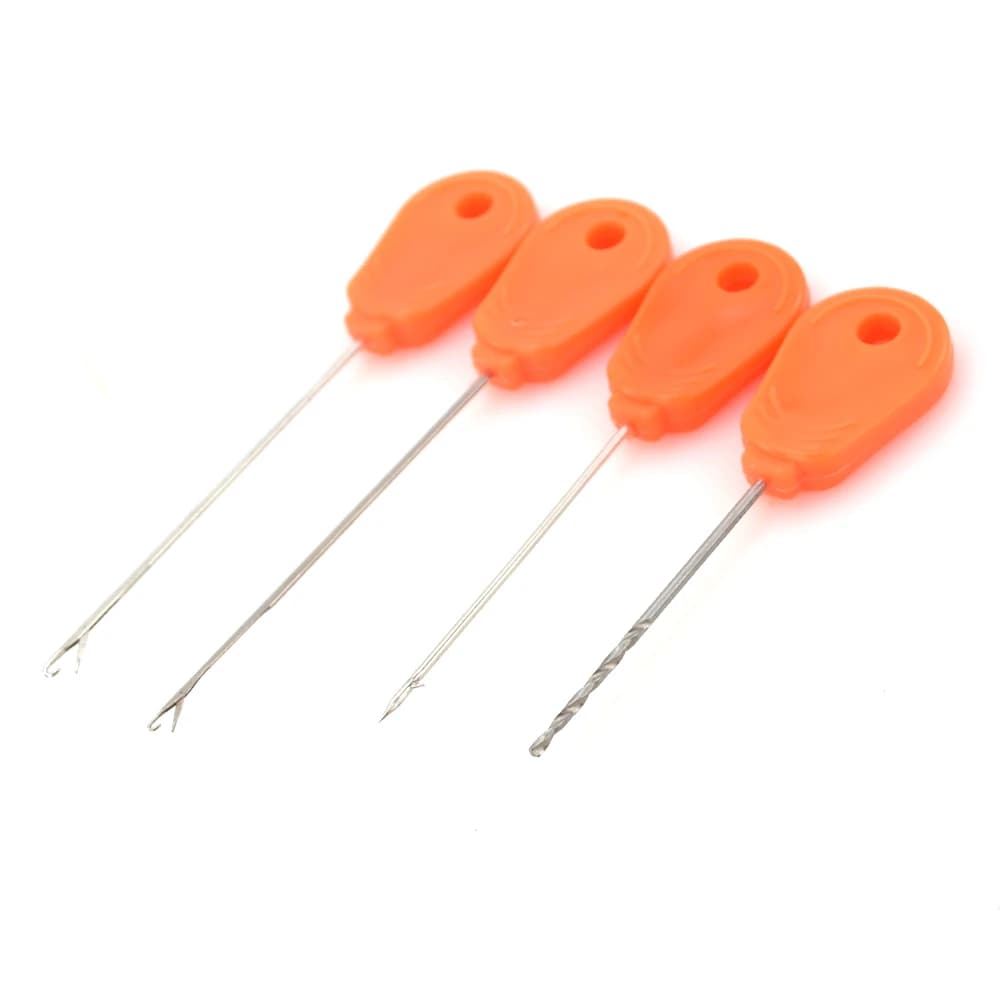 4 aiguilles à amorce carpe avec boîtier outils appâts pêche accessoires BT05 pour montages précis