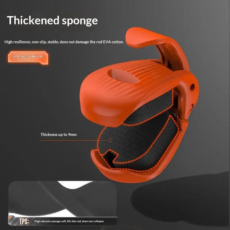 2/4 fixations cannes pêche compactes clips durables pour aventures pêche portables