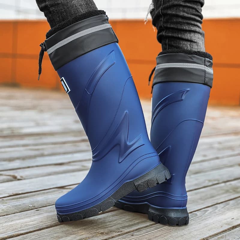 Bottes de travail antidérapantes taille 45 - Chaussures imperméables démontables style casual pour pêche