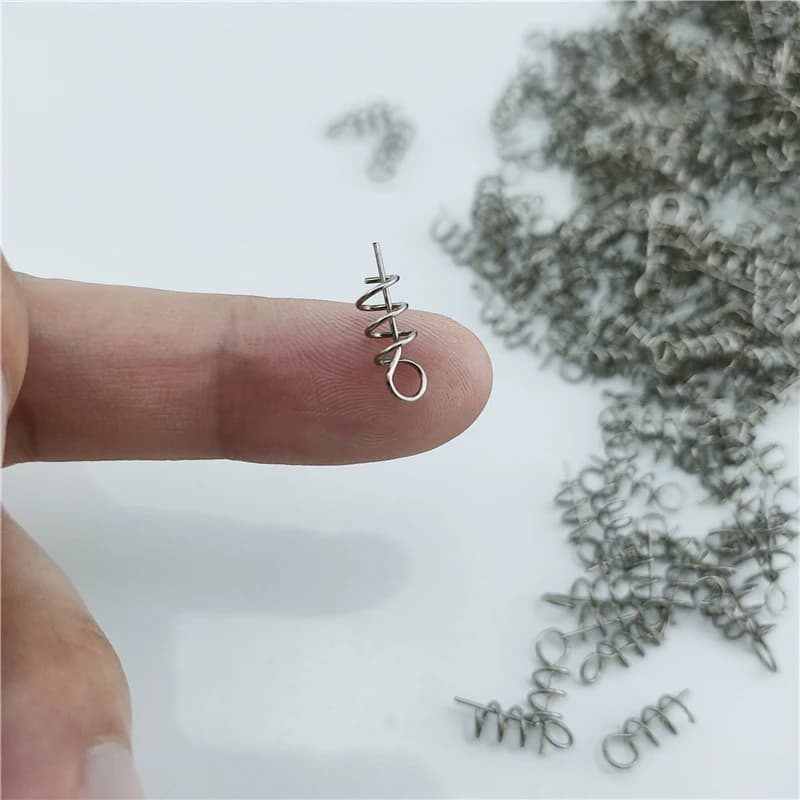 50 pièces aiguilles de pêche à ver avec ressort et verrouillage, pour leurres souples, appâts et vers