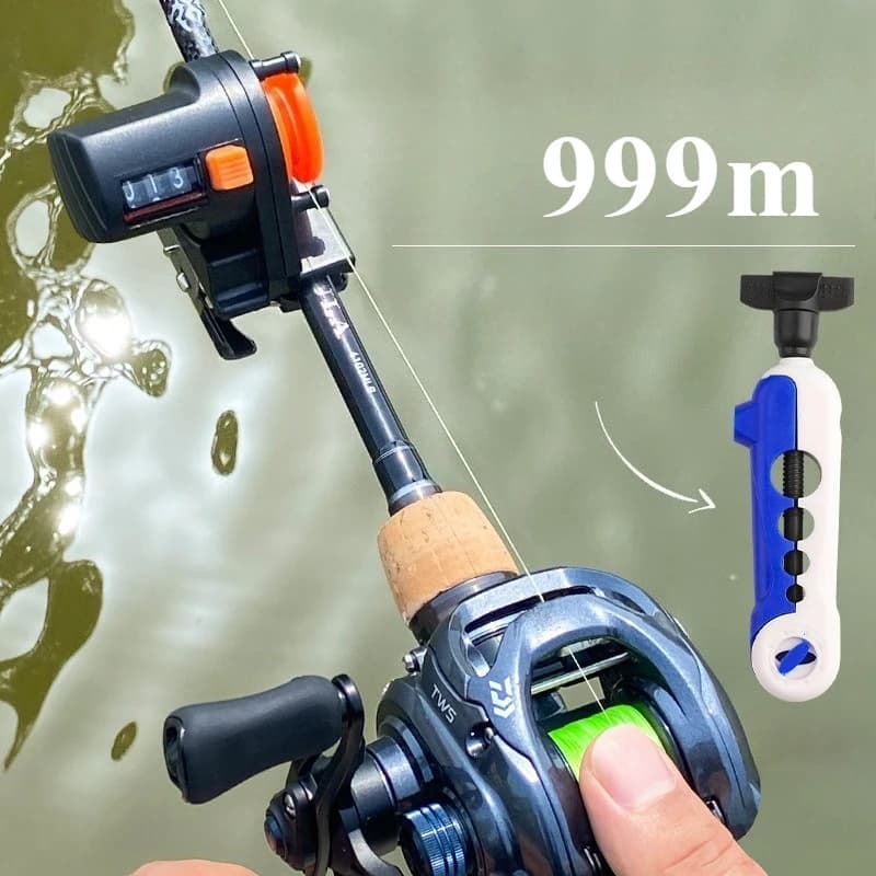 Compteur de profondeur de ligne 0-999m pour pêche - Outil de mesure de longueur pour matériel de pêche