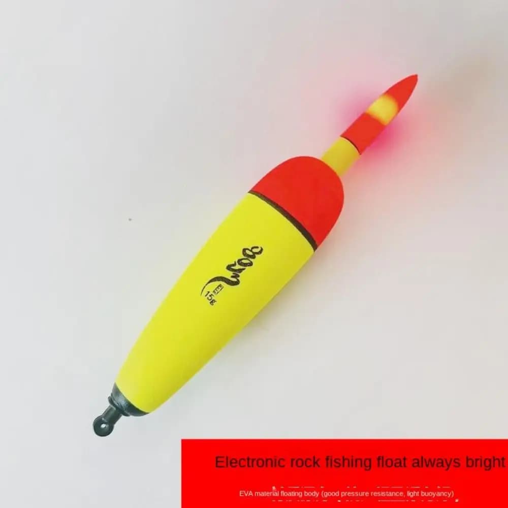 Flotteur lumineux de pêche de nuit EVA 10g-120g, vert, pour mer et roche, avec lumière intégrée