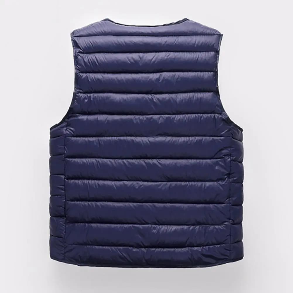 Veste matelassée sans manches homme épaisse chaude avec poches pour pêche confortable