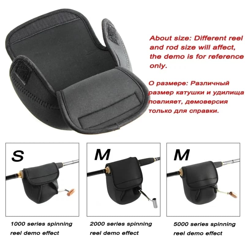 Sac néoprène protection moulinets pêche spinning tailles S/M/L couverture étui équipement pêche extérieur