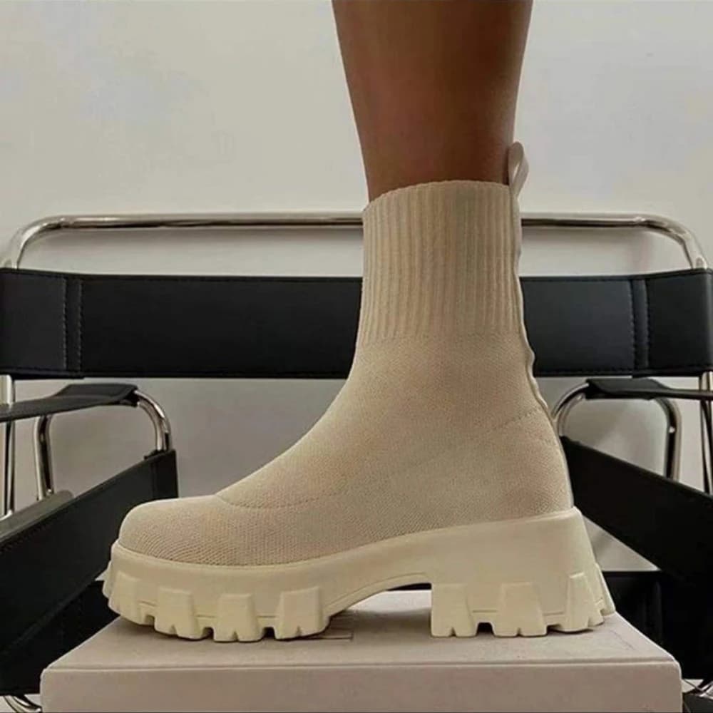 Bottes casual femme 2024 - Semelle épaisse, coupe courte, tailles 35-43, idéales pour l'automne/hiver