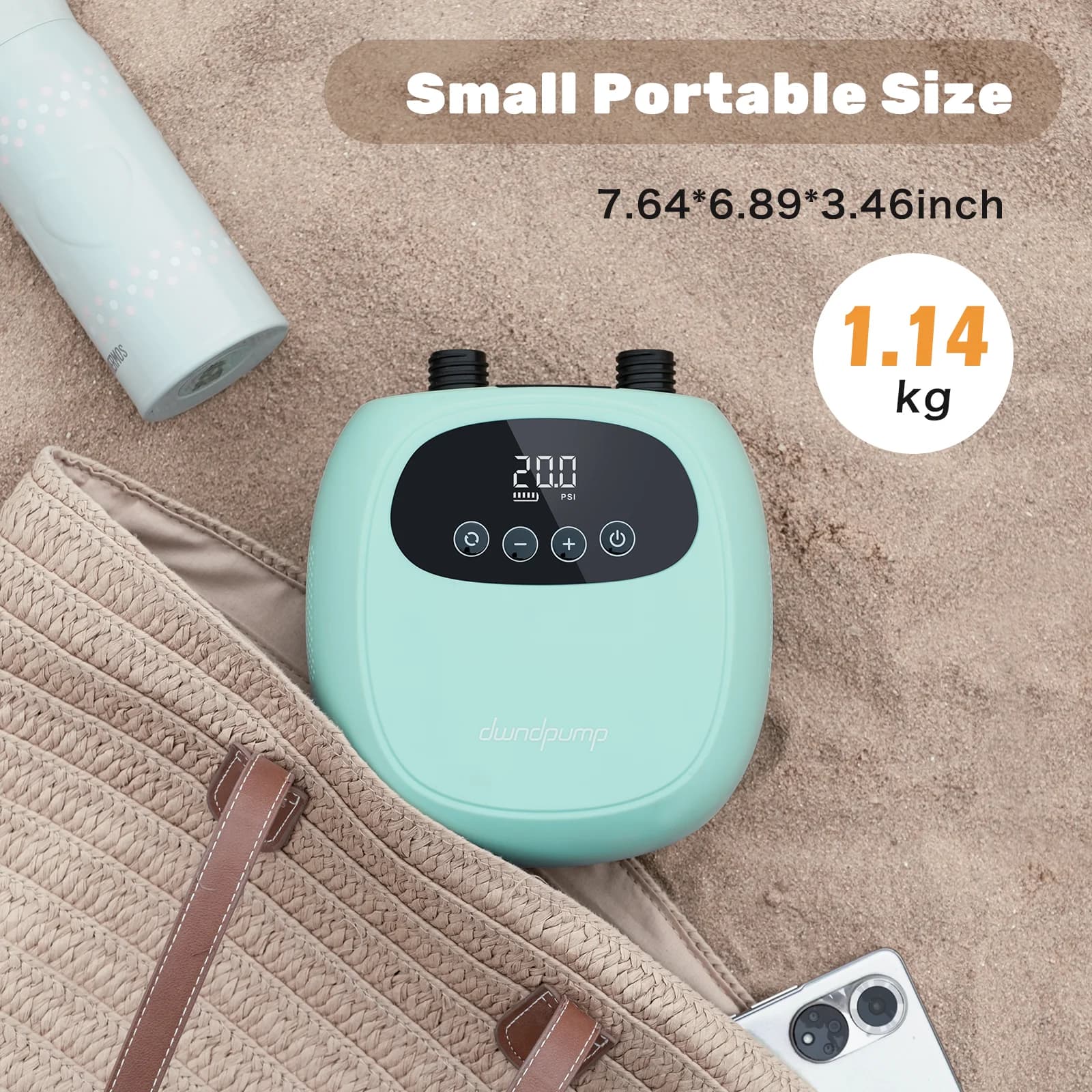 Pompe électrique paddle dwndpump avec batterie 38.48Wh - Pompe gonflage dégonflage SUP, kayak et bateau gonflable 20PSI