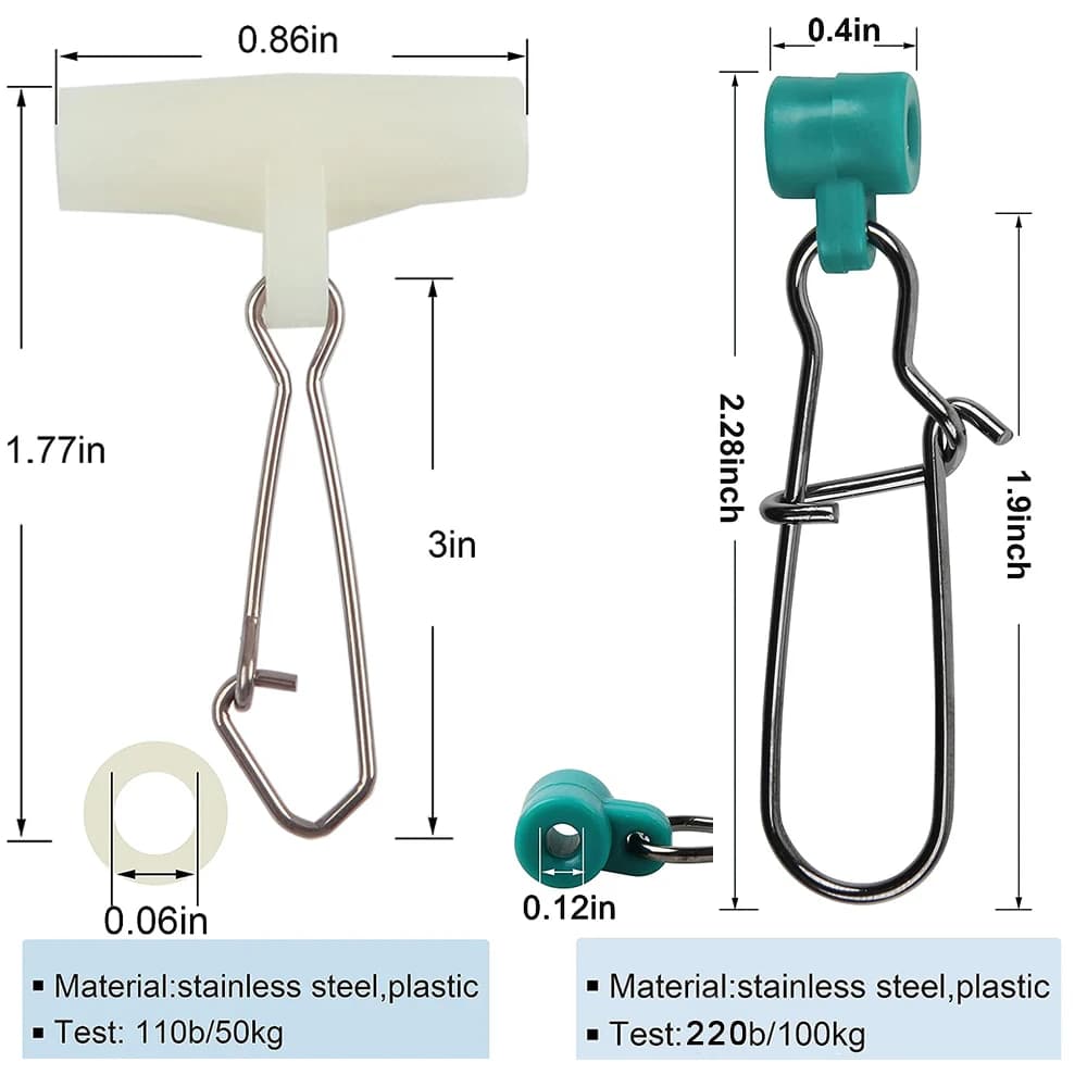 16Pcs coulisse plombs pêche mer lourds avec snaps duo lock et émerillon slider résistants