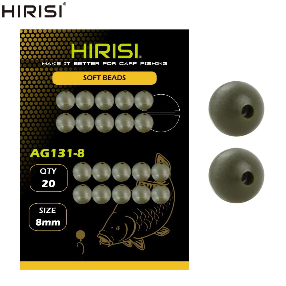 20 perles souples en caoutchouc vert anti-emmêlement pour la pêche à la carpe, accessoires montage AG131