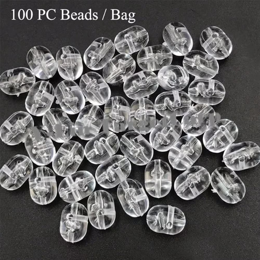 100 perles de pêche transparentes 47mm/50mm - Billes flottantes et perles lumineuses