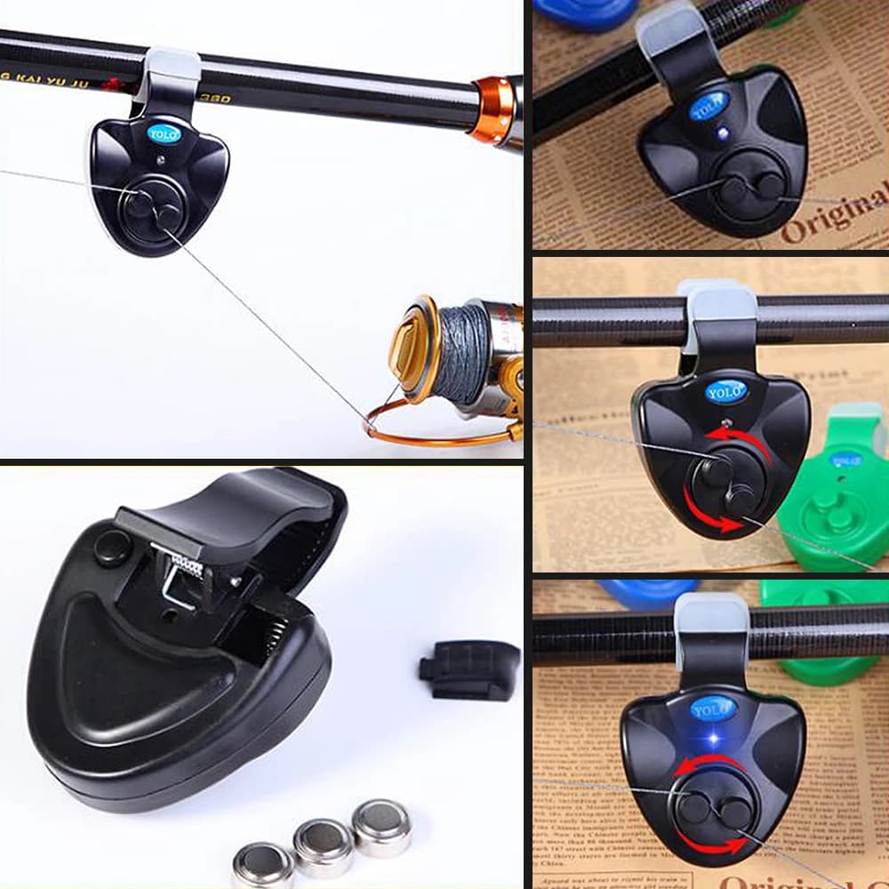 Pack alarmes de touche électroniques 2 ou 4 pièces - Détecteurs sonores LED pour équipement pêche