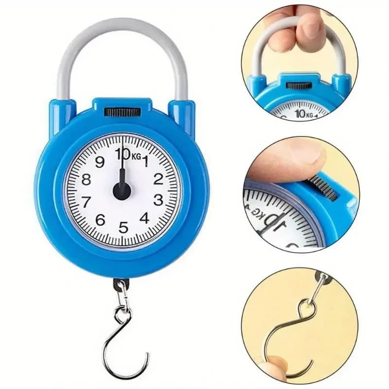 Balance mécanique portable 10kg pour pêche - Précision manuelle robuste pour peser poissons en extérieur