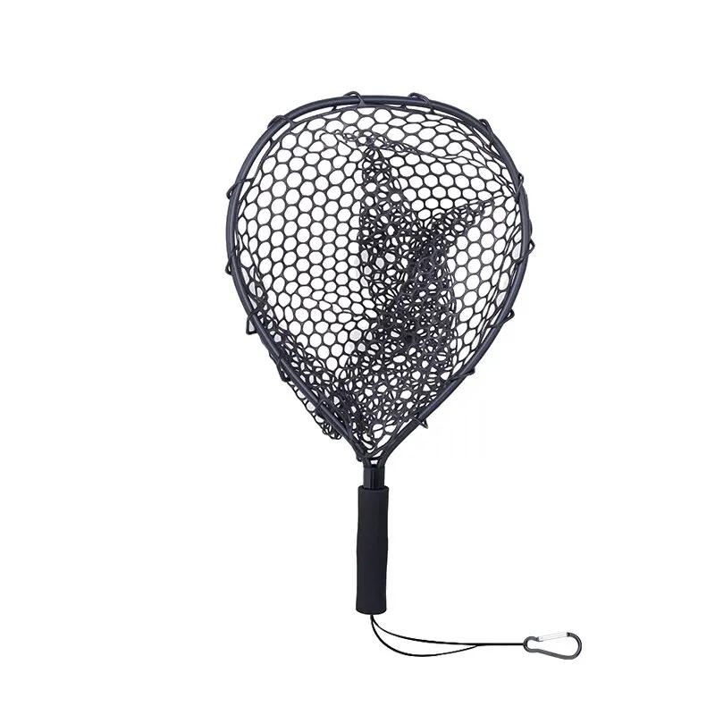 Filet de pêche portable ultra-léger en alliage aluminium - Silicone résistant à l'usure pour pêche à la mouche