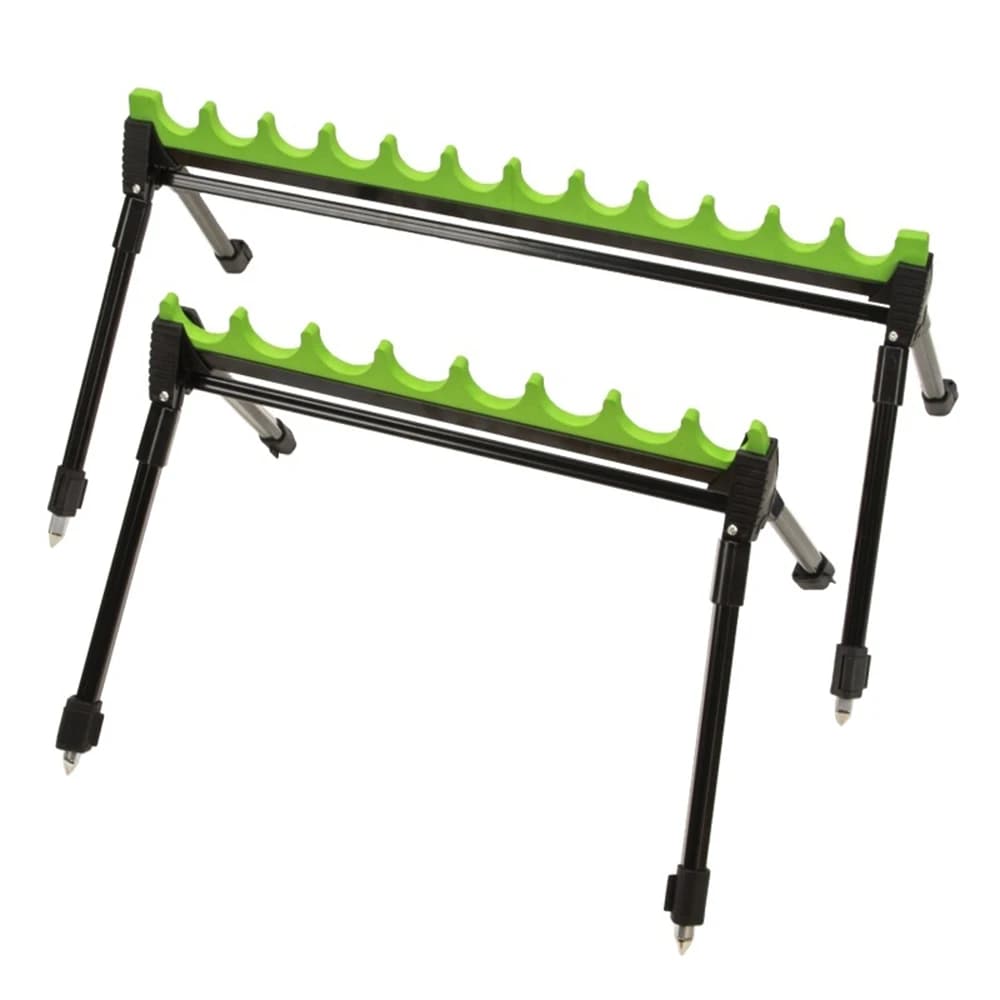 Support canne à pêche réglable 2 sections alliage zinc 4 pieds pêche mer rivière étang