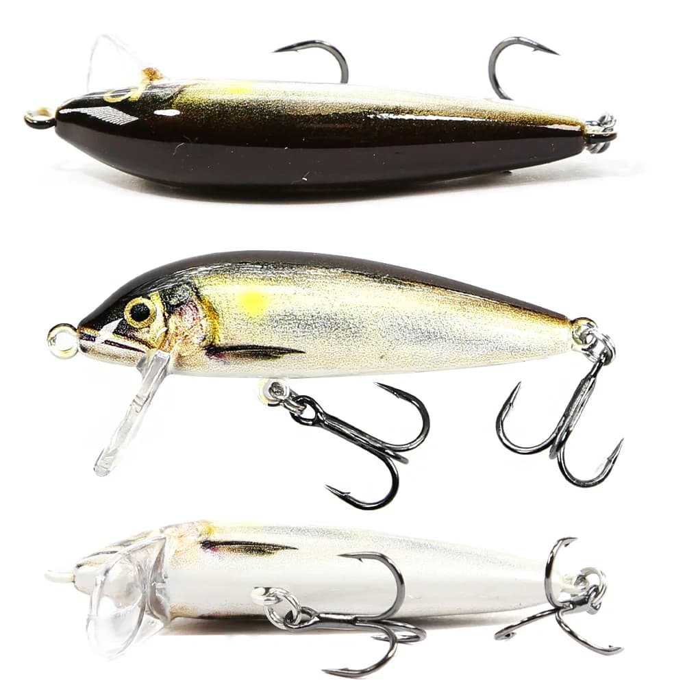 Leurre B&U Sinking Minnow Wobblers pour pêche de la perche, brochet, truite et black bass - Appât dur jerkbait