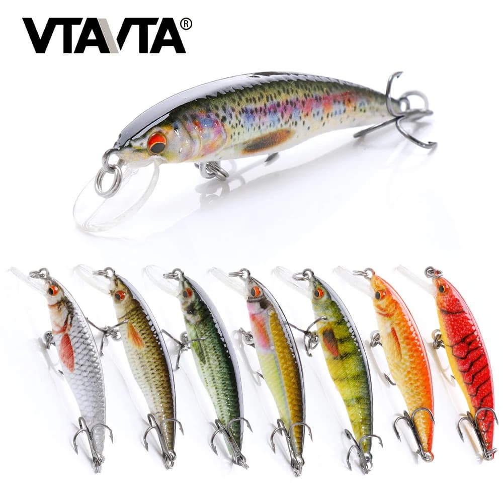 Mini wobblers flottants 2g 6g 12g VTAVTA pour pêche brochet - leurres minnow crankbait