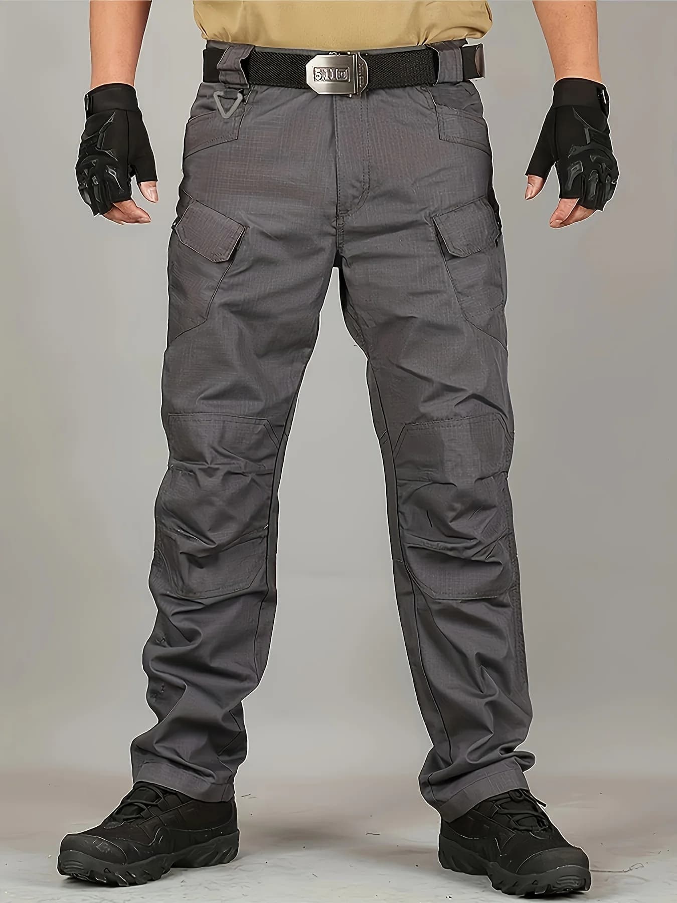 Pantalon cargo grande taille été léger pêche confort poches latérales hommes grands