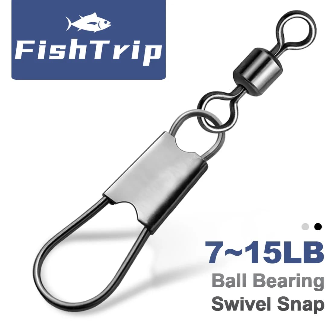 Swivel snap barrel avec interlock snap acier inoxydable quick change fishing clip rolling swivel