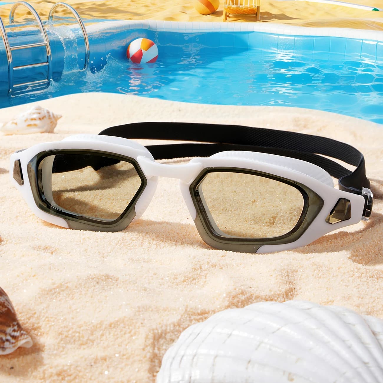 Lunettes de natation anti-buée UV protection vision claire étanche pour pêche en mer