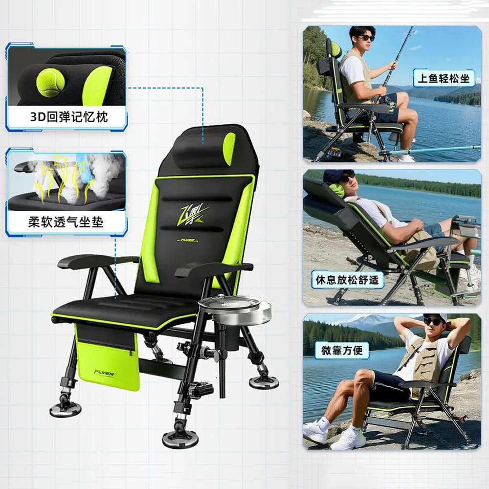 Chaise de pêche portable européenne pliable pour pêcheurs nomades design ergonomique confortable