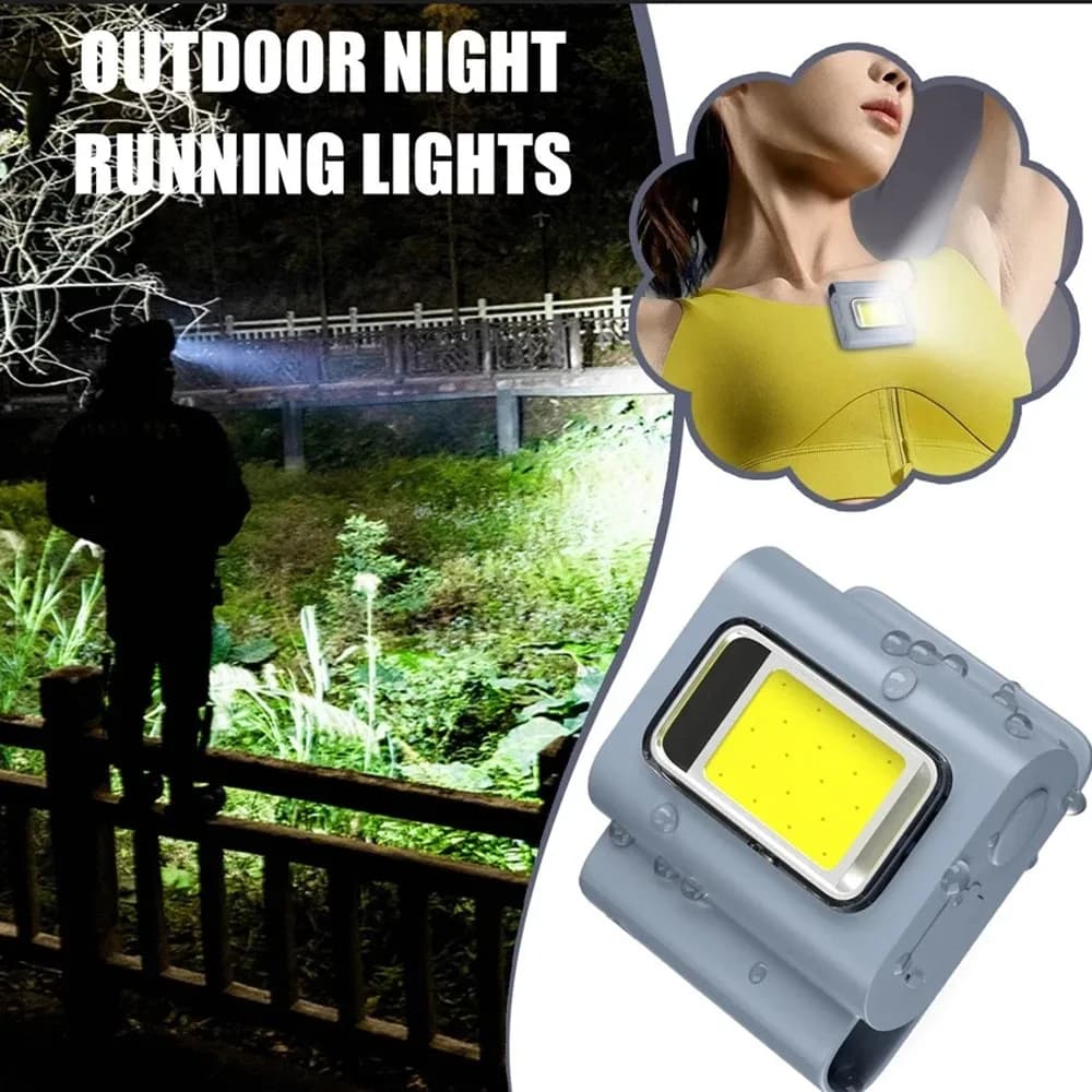 Lumières de sécurité LED clip silicone pour sac à dos pêche nocturne portable magnétique