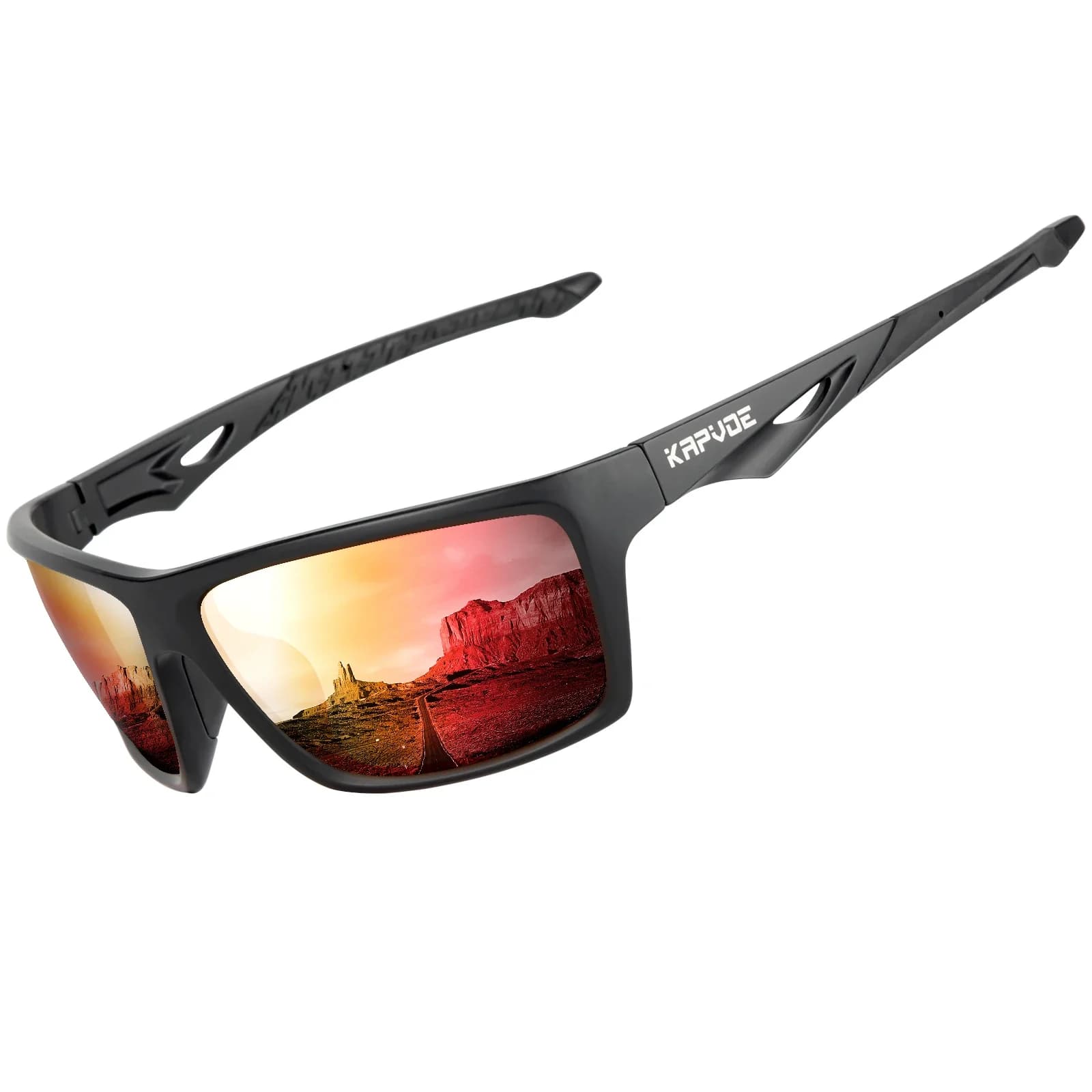 Lunettes de randonnée polarisées Kapvoe 2026 - Verres HD PC UV400 pour pêche et outdoor