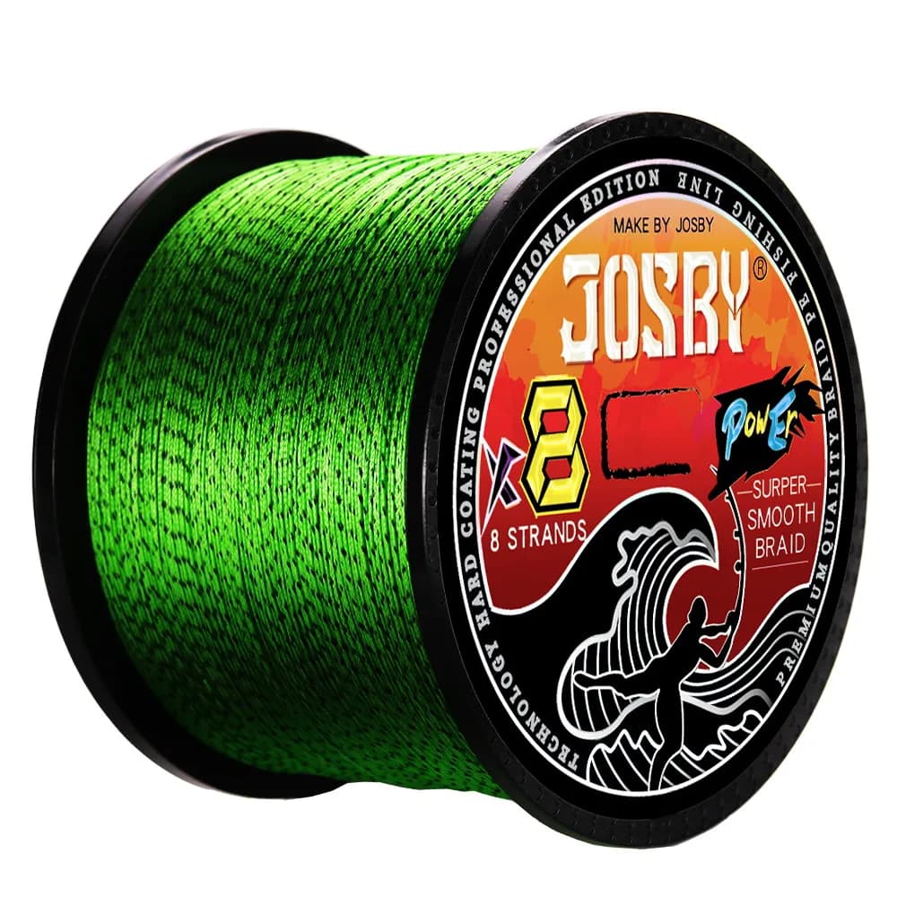 Ligne de pêche tressée JOSBY 8 brins multifilament PE 8X pour mer eau salée et eau douce