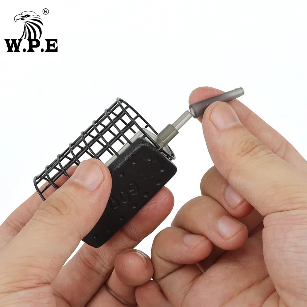 Cage feeder acier WPE 60-120g pour pêche carpe méthode feeder rig appâts longue distance