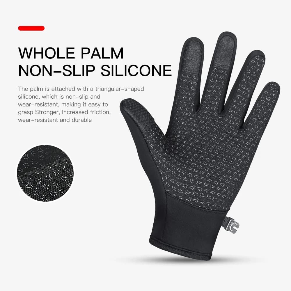Gants vélo hiver homme femme touchscreen - Gants chauds tricotés étanches pour cyclisme hivernal