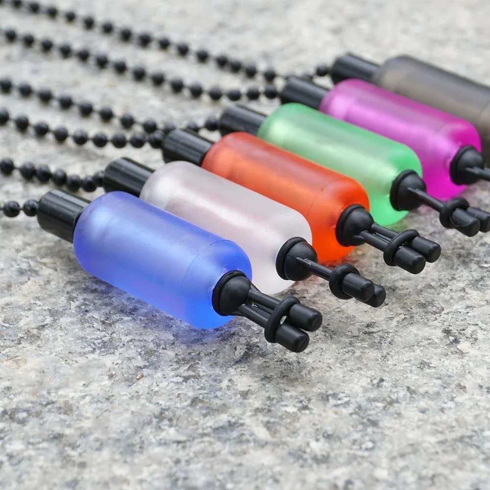 Indicateurs de touche Hirisi 2 pièces avec tubes fluorescents amovibles 6 couleurs pour pêche carpe