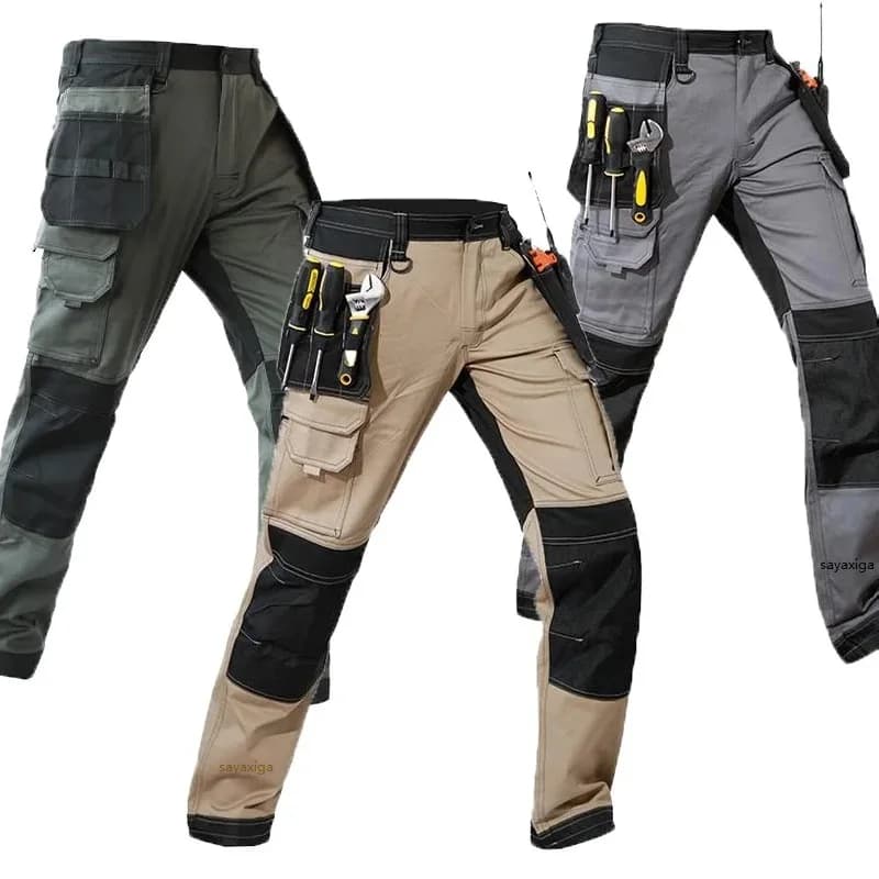 Pantalon cargo léger homme pêche - Respirant genouillères tactique pour randonnée et travail extérieur