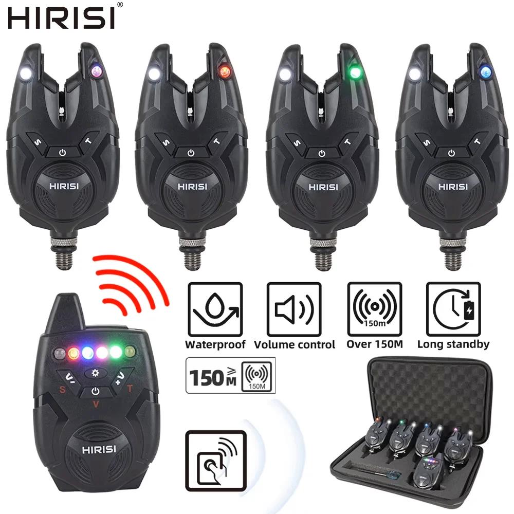 Alarme de touche sans fil waterproof Hirisi pour carpe - Set 1+3 avec indicateur morsure accessoires pêche