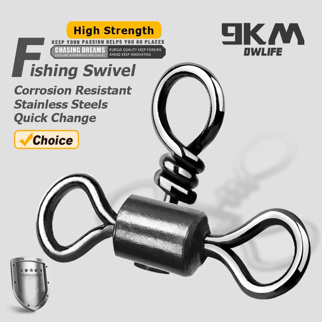 Émerillons triple 25 à 100 pièces laiton inox rotation 360° - Connecteur ligne pêche pour montages jigging surf bottom rig