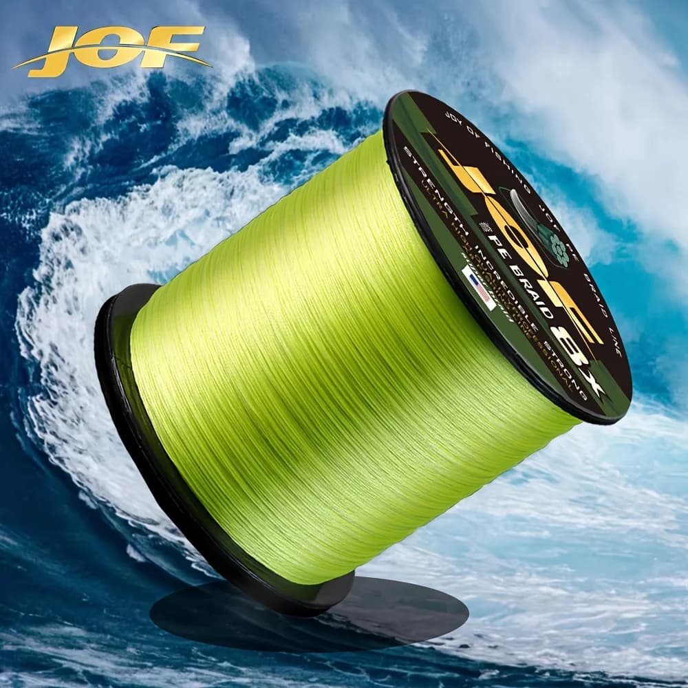 Ligne de pêche tressée JOF X8 PE 8 brins 500 mètres pour la pêche de la