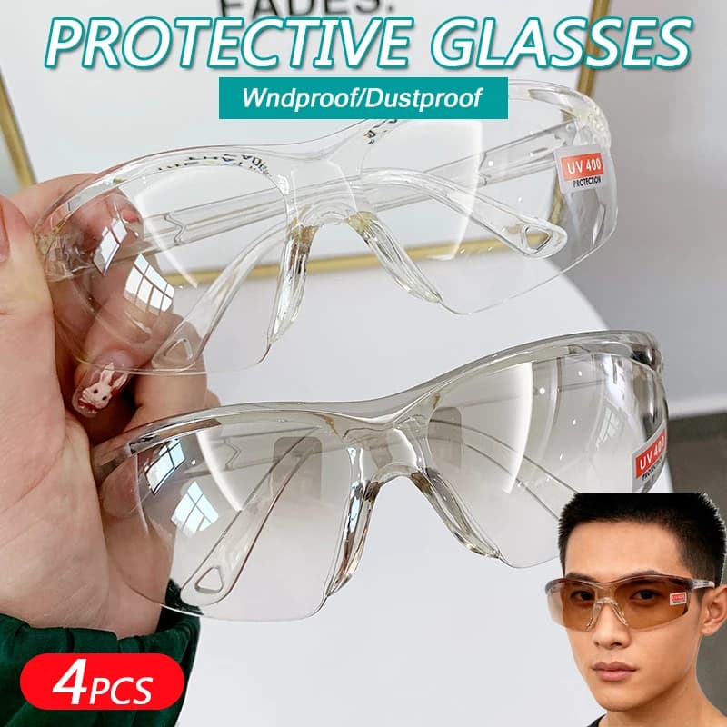 Lunettes de protection UV400 anti-buée anti-poussière anti-vent sécurité professionnelle 1-4 pièces homme
