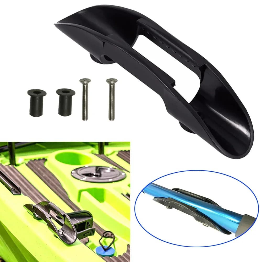 Support pagaie kayak 2 sets - Fixation rames canoë pêche, clip pagaie avec vis écrous montage pont