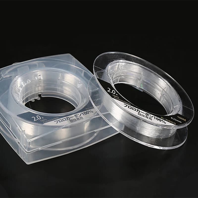 Ligne fluorocarbone 99% japonaise 100m 1-25kg pour pêche mer et eau douce coulante