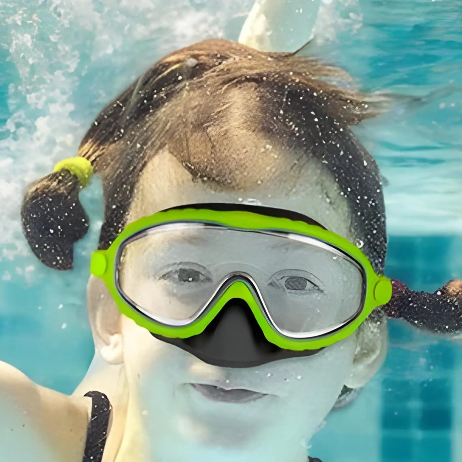 Lunettes de natation enfant anti-buée avec couvre-nez étanches pour piscine et plongée