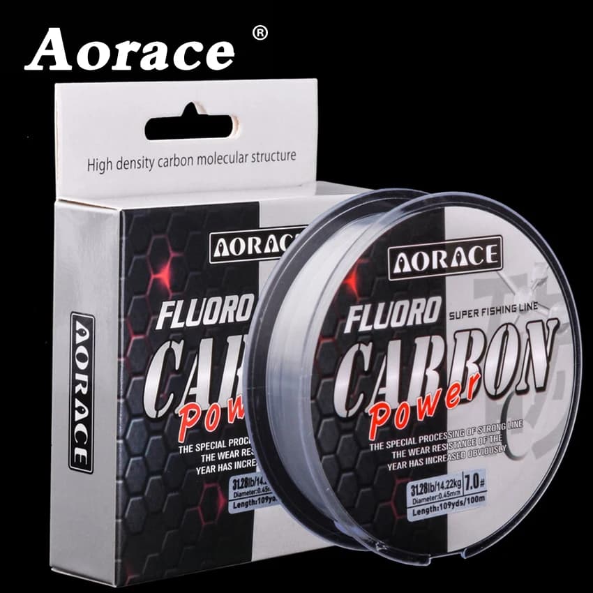 Aorace fluorocarbone 100-300m - Ligne de pêche japonaise monofilament coulante pour pêche en mer 1-15kg