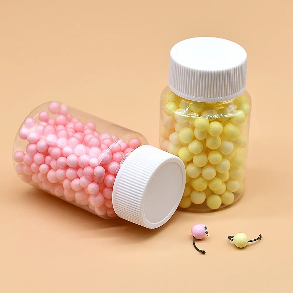 Flotteurs boules charnus MNFT 2 bouteilles - appâts pop-up particules flottantes pêche carpe