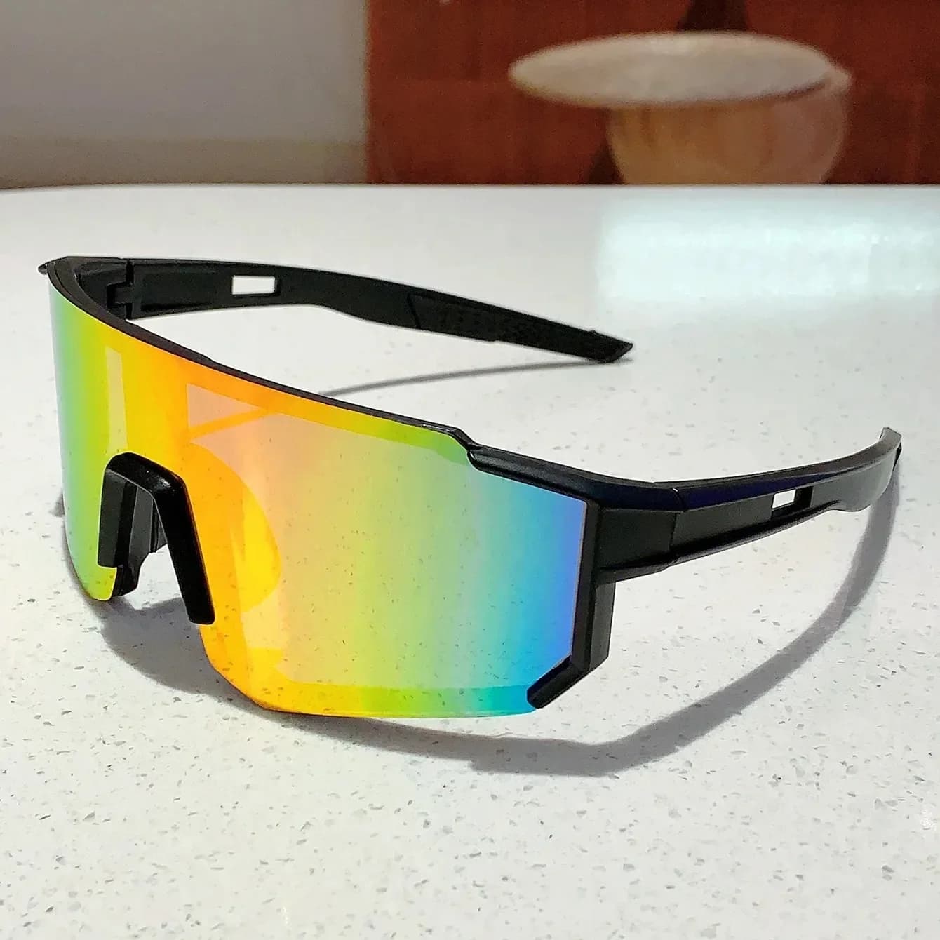 Lunettes de sport extérieur vintage homme femme pêche ski protection vent UV400
