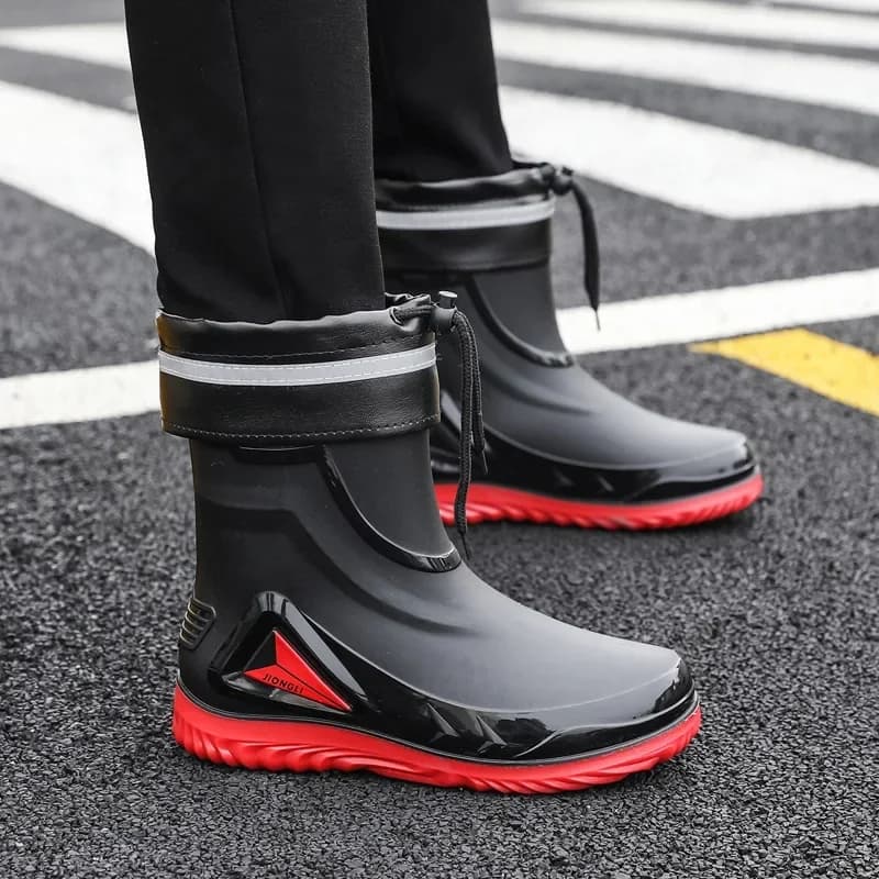 Chaussures pluie homme étanches nouvelle collection semelle EVA doublure polaire pêche hiver