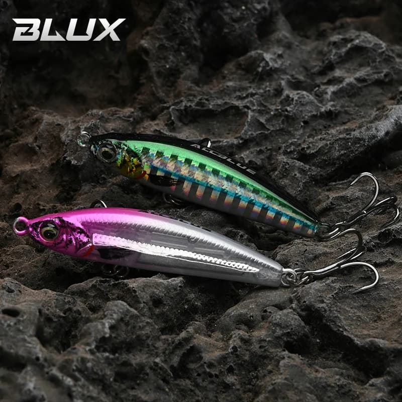 Leurre sinking pencil BLUX EXILE 50 50mm/8g - stickbait plombé minnow sans bavette pour mer