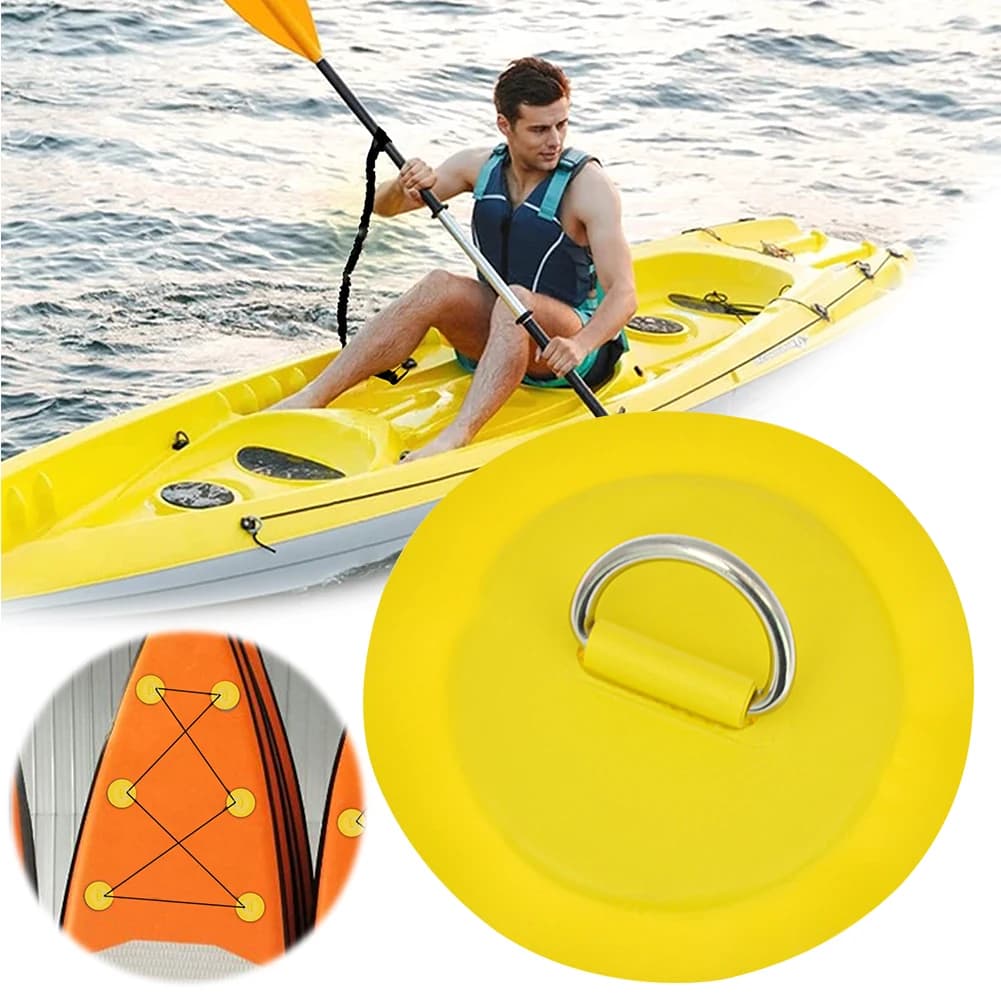 Patches D-Ring PVC pour kayaks gonflables SUP - Lot de 1 à 10 anneaux de fixation