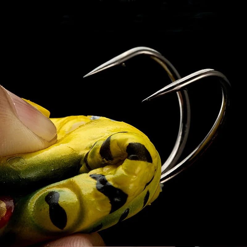 Leurre grenouille surface double hélices pour pêche black bass, brochet et silure