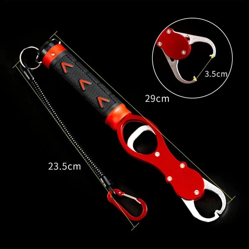 Pince à lèvres pour poisson ANFS avec pèse-poisson 18 kg aluminium, outil professionnel de pêche avec aimant
