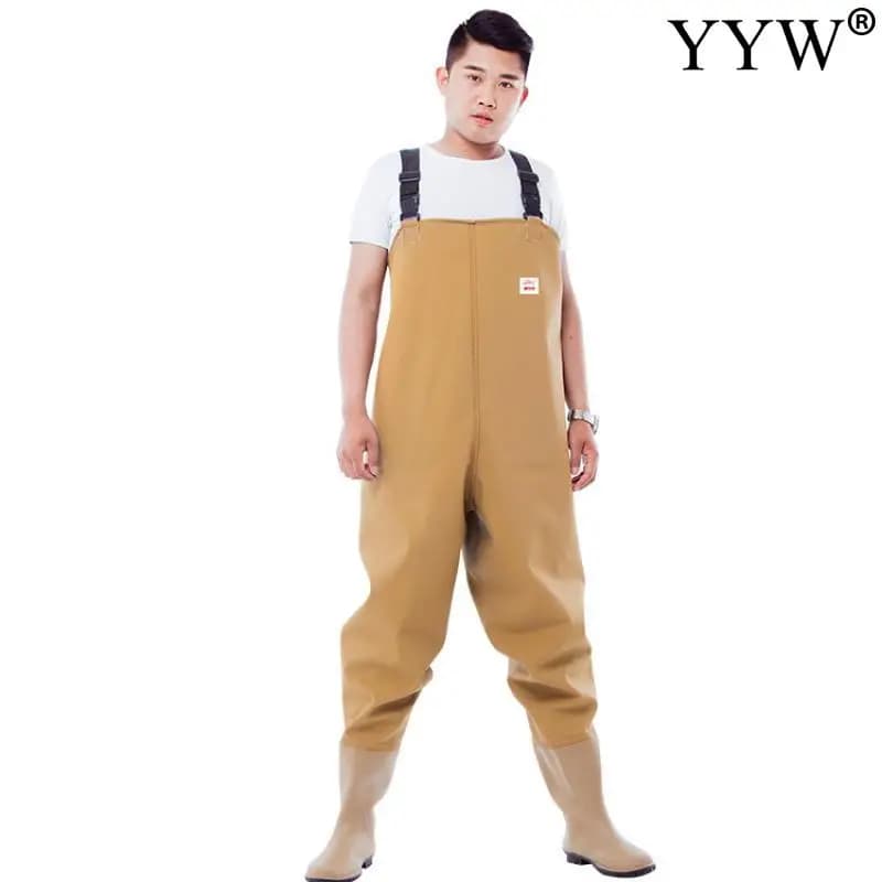 Kit waders pêche PVC imperméable combinaison complète avec bottes homme femme équipement pêcheur