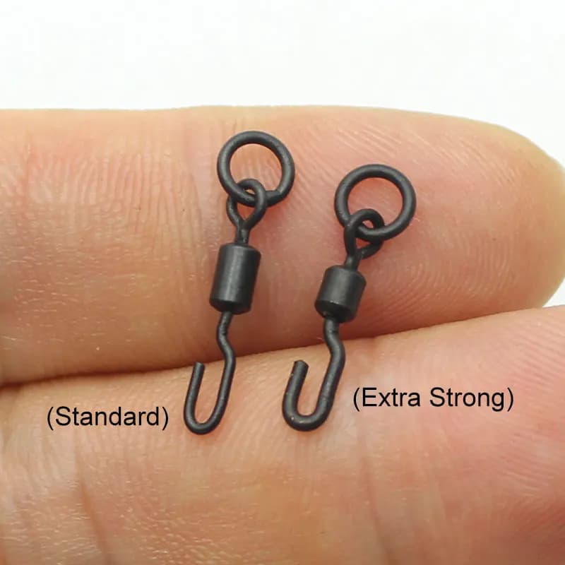 20 pièces émerillons tournants extra forts pour la pêche à la carpe, accessoires rig chod et hélice