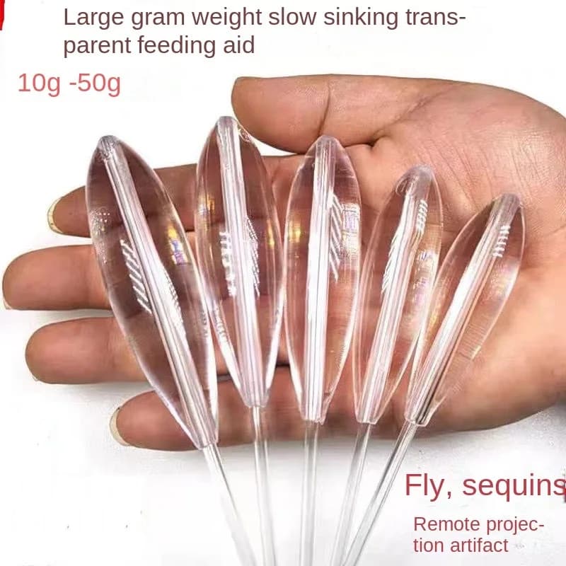 Flotteur de pêche acrylique transparent 15-50g type sinkend pour bombarda et lancer