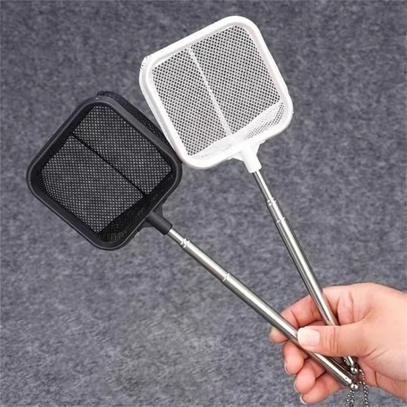 Épuisette aquarium en acier inoxydable rétractable - Accessoire nettoyage pour bassin à poissons et crevettes